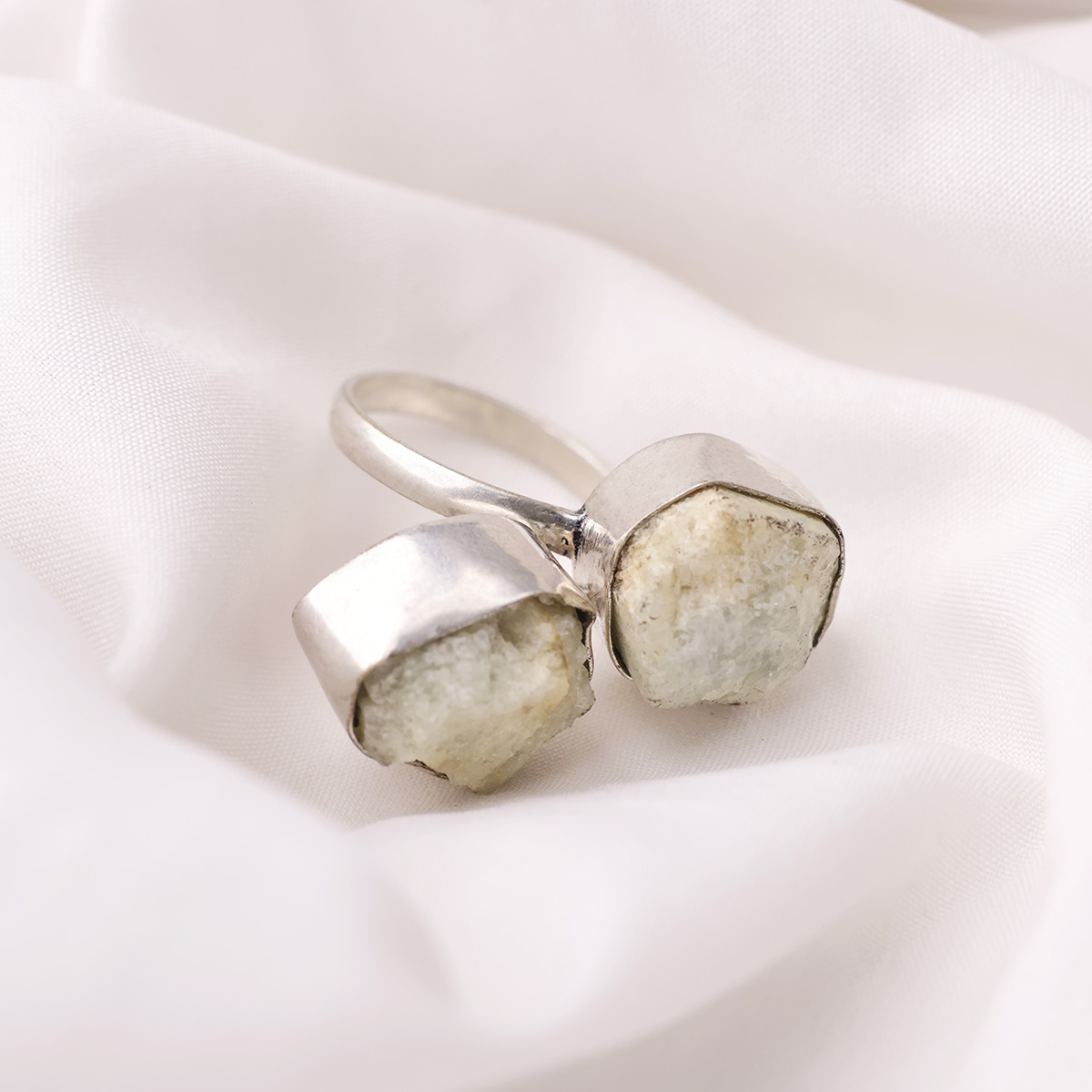 Green Aventurine Double Stone Raw Ring (3)