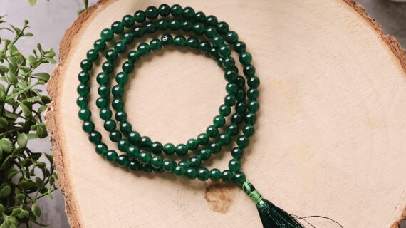 Green Jade Jaap Mala 6mm
