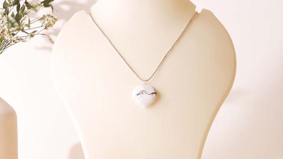 Howlite Heart Pendant