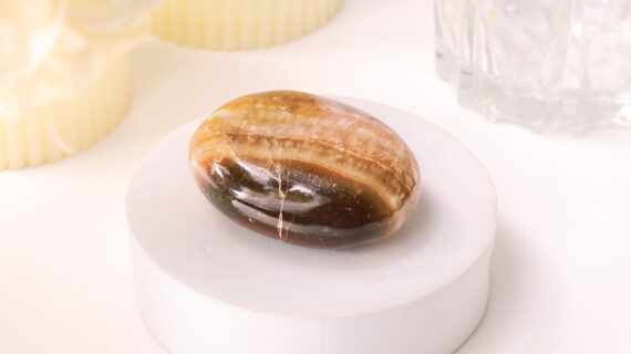 Pink Aragonite Palm Stone