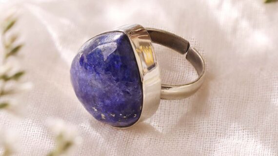 Lapis Drop Ring