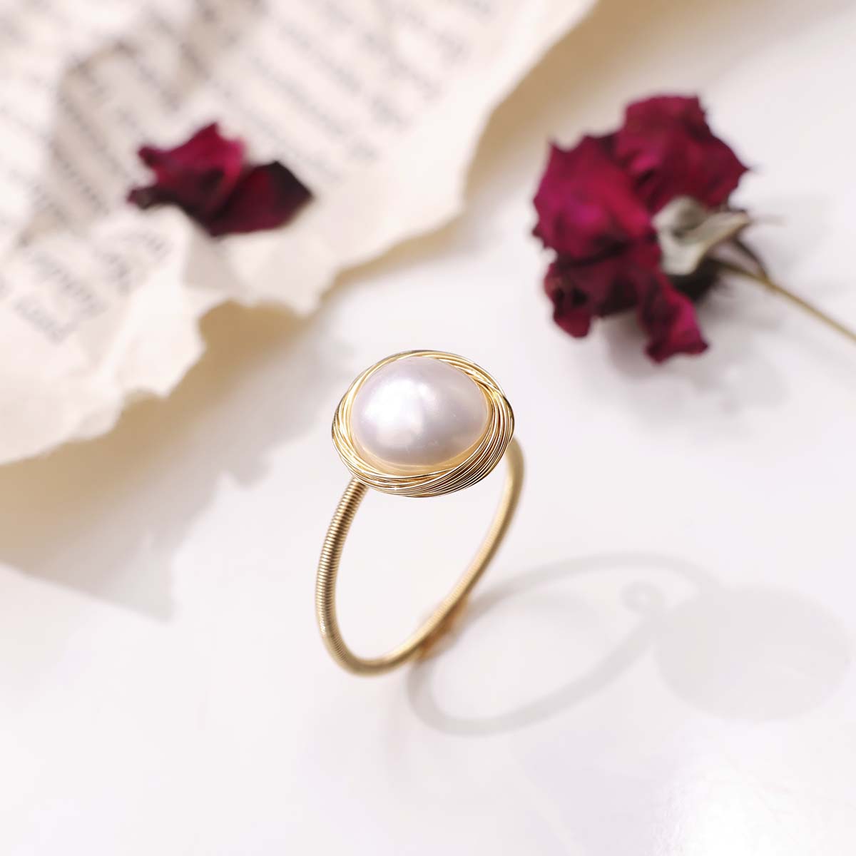 Mother of Pearl Wrapping Ring Small (6)