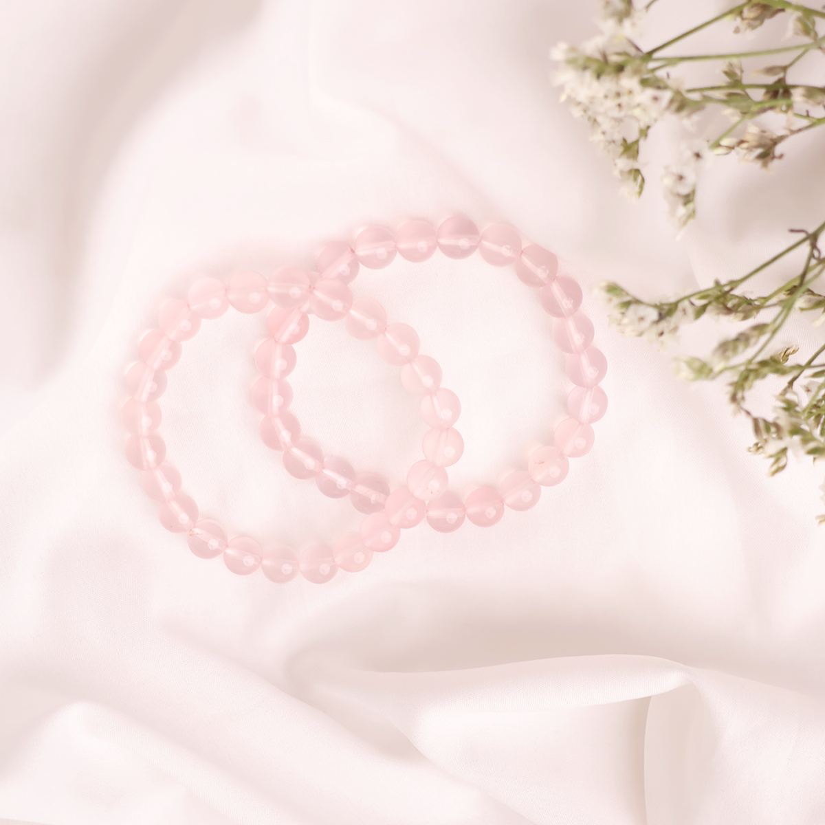 Mozambique Rose Quartz bracelet 8mm (1)