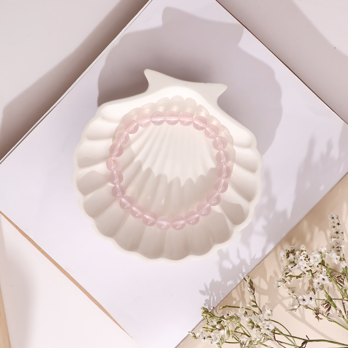 Mozambique Rose Quartz bracelet 8mm (2)