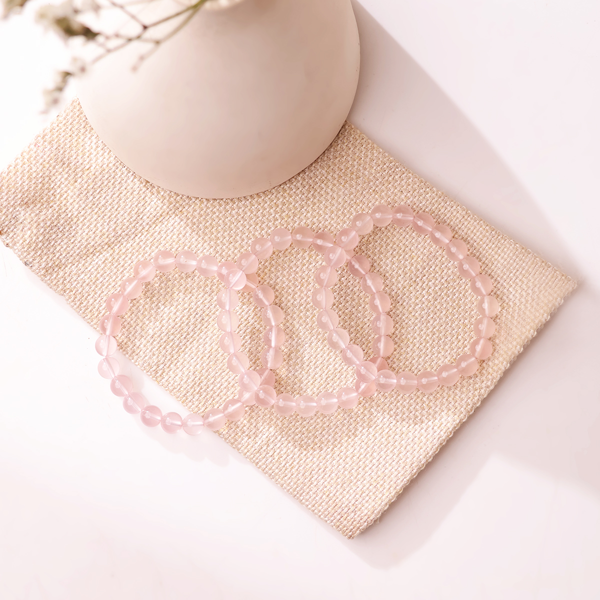 Mozambique Rose Quartz bracelet 8mm (4)