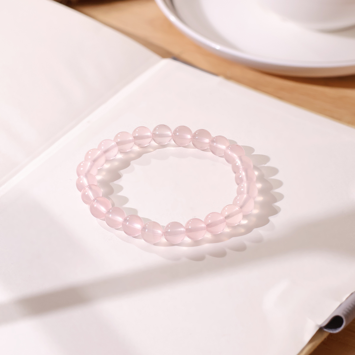 Mozambique Rose Quartz bracelet 8mm (7)