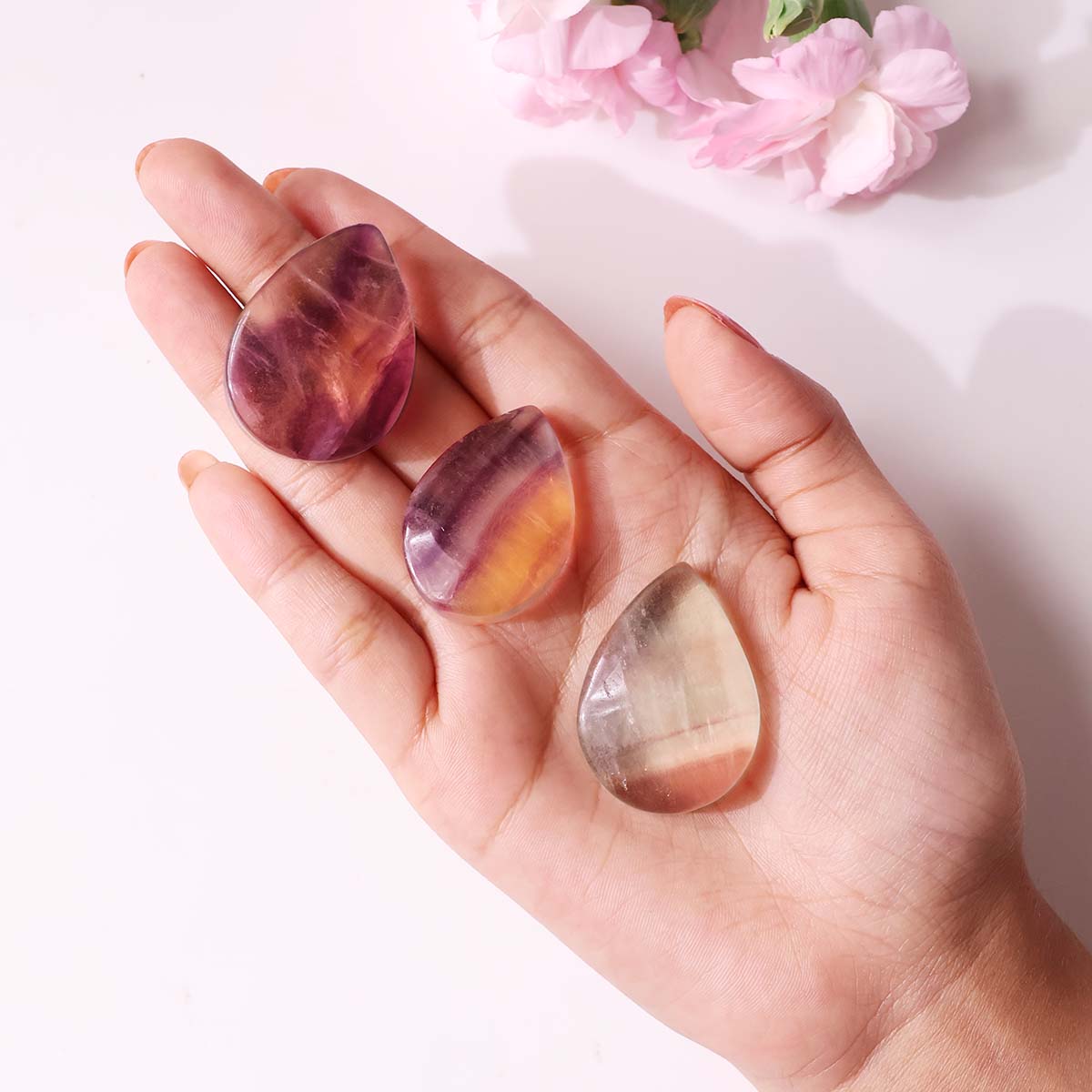 Multi Fluorite Cabochon (8)