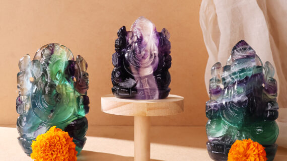 Multi Fluorite Stone Ganesha
