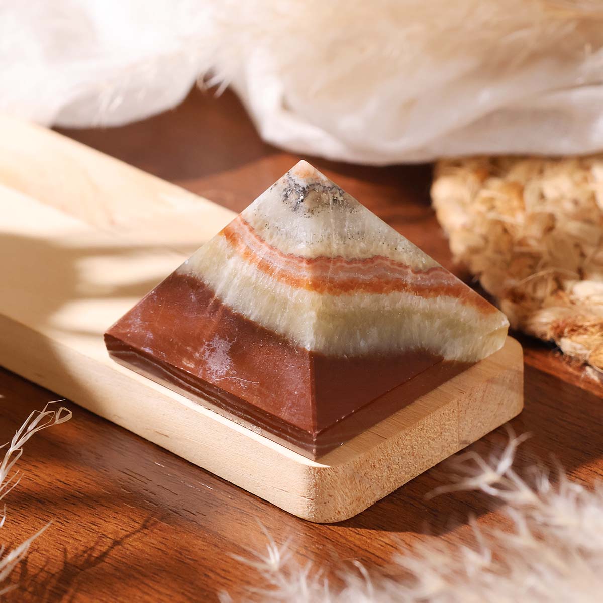 Pink Aragonite Pyramid (1)