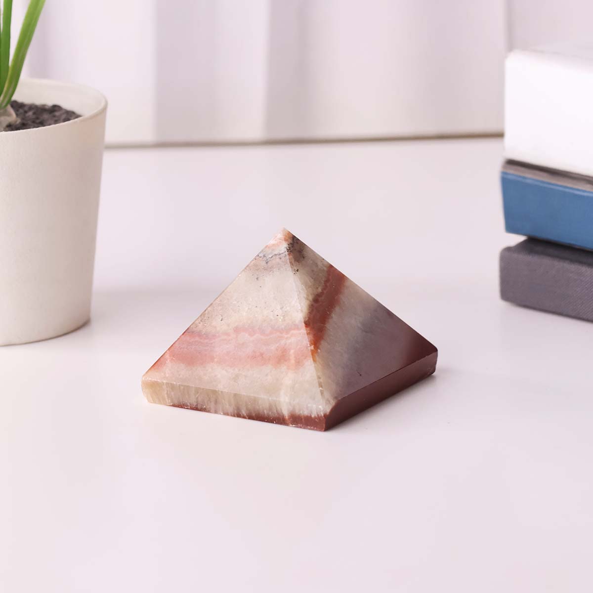 Pink Aragonite Pyramid (2)