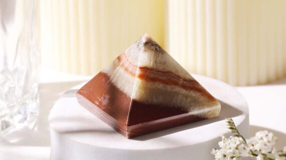 Pink Aragonite Pyramid