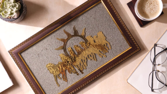 Pyrite 7 Horse Photo Frame Big