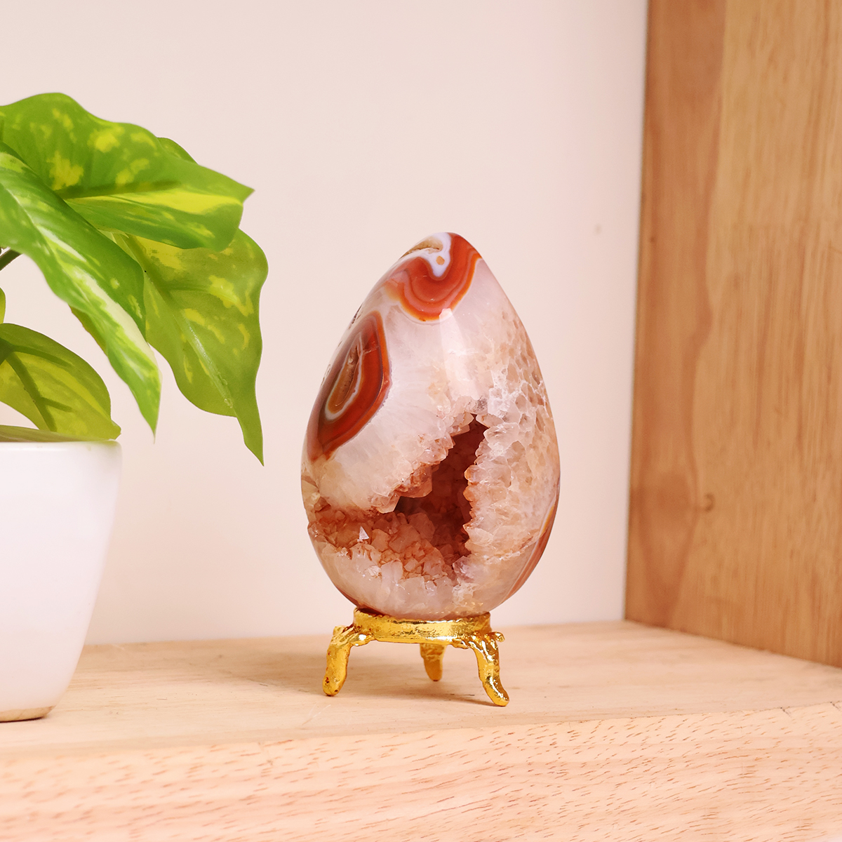 Red Carnelian Druzy Egg (6)