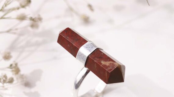 Red Jasper Pencil Ring