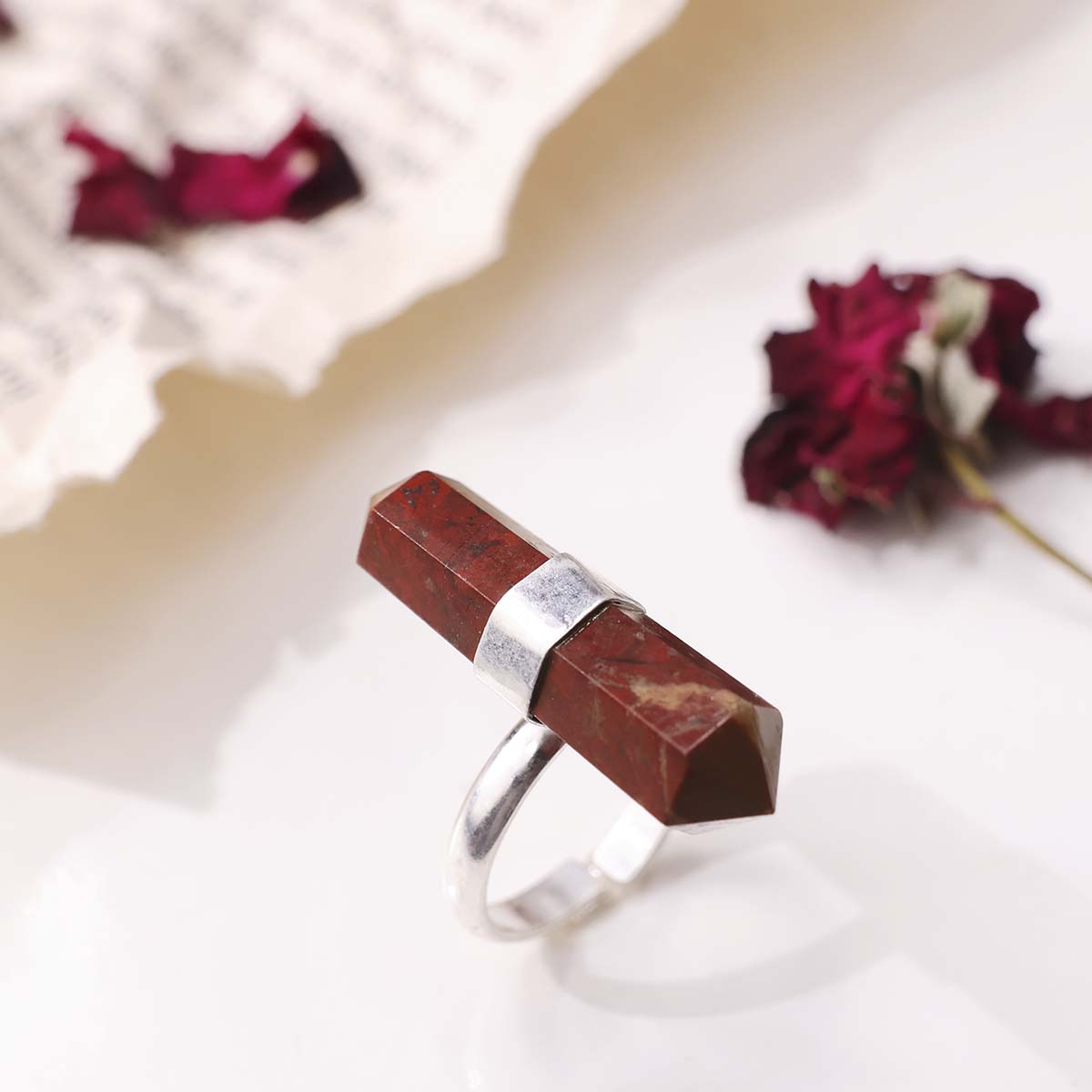 Red Jasper Pencil Earring (2)