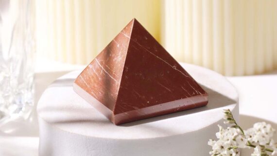 Red Jasper Stone Pyramid
