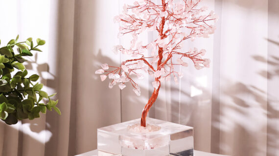 Rose Quartz Acrylic Tree