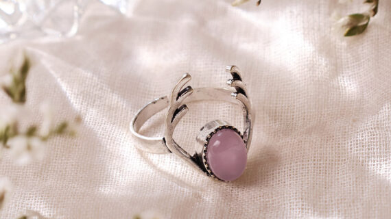 Rose quartz Dear Antlers Ring