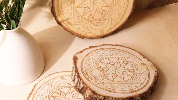 Sakura Magic Circle Plate Wood