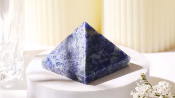 Sodalite Stone Pyramid