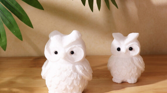 White Jade Owl Big