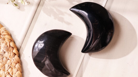 Black Obsidian Half Moon