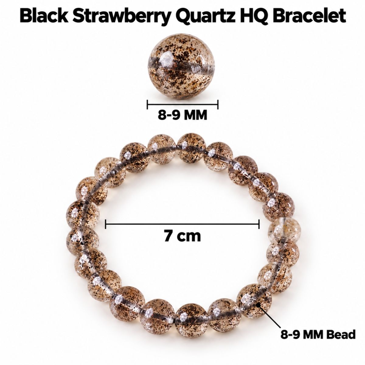 Black Strawberry Quartz black strawberry quartz bracelet hq