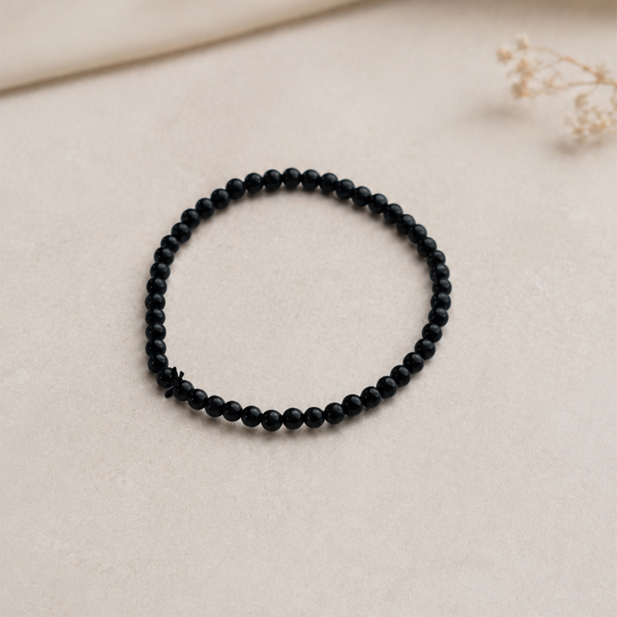 Black Tourmaline Bracelet - Shubhanjali Store (1) black tourmaline round beads bracelet
