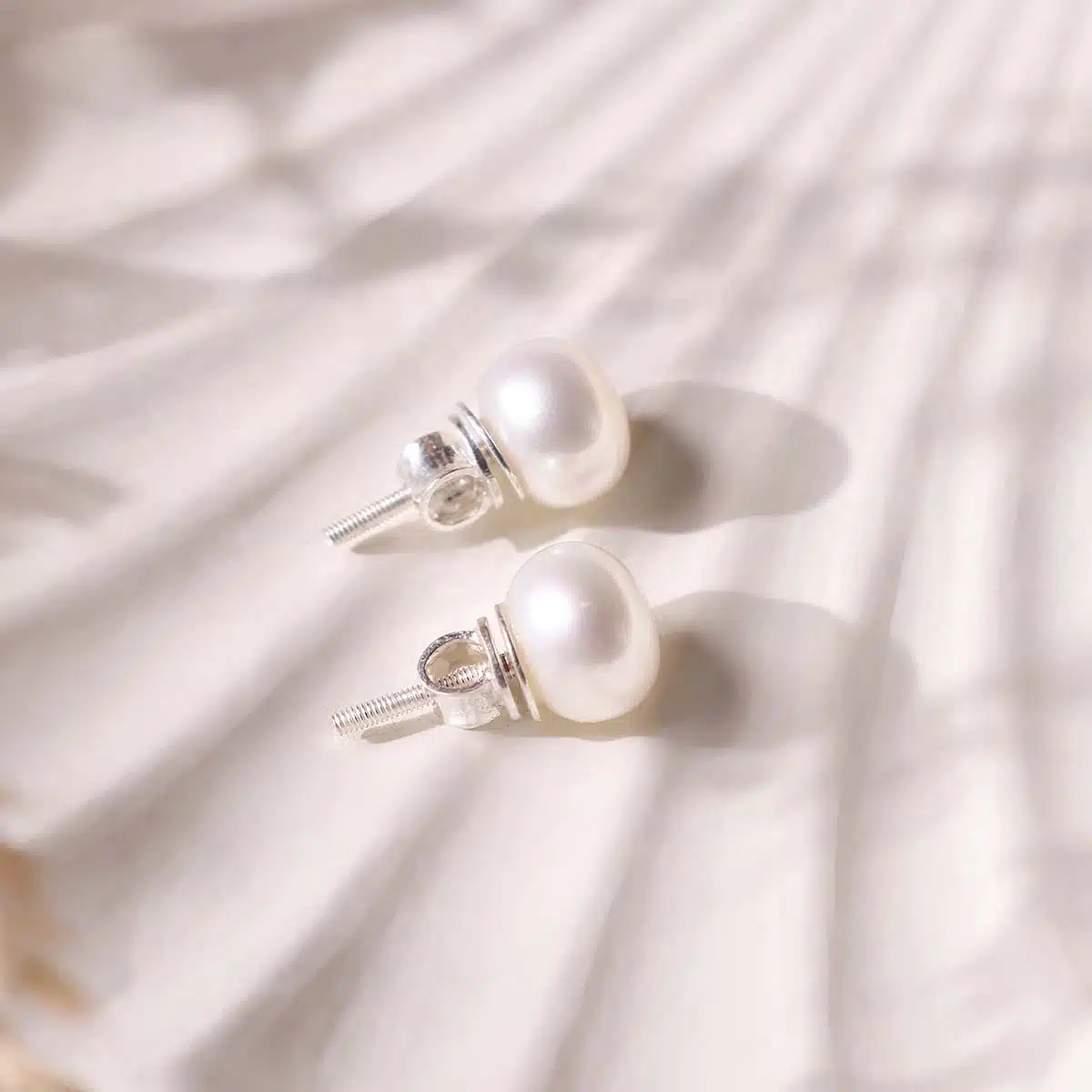 Fresh water pearl stud earring silver (4)