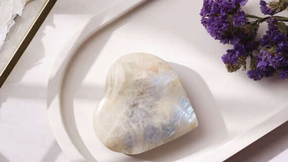 Blue Moonstone Heart