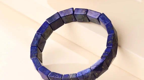 Lapis Pyramid Shape Bracelet