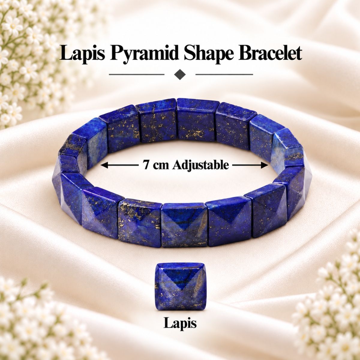 Lapis Pyramid Shape Bracelet lapis pyramid shape bracelet