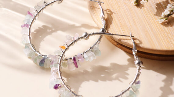 Multi Fluorite Chips Earring