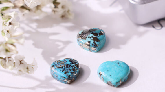 Persian Turquoise Heart Cabochon