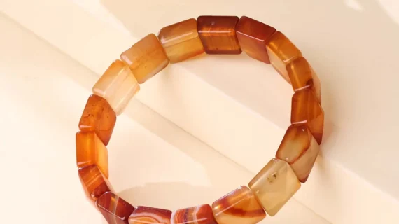 Red Carnelian Pyramid Shape Bracelet