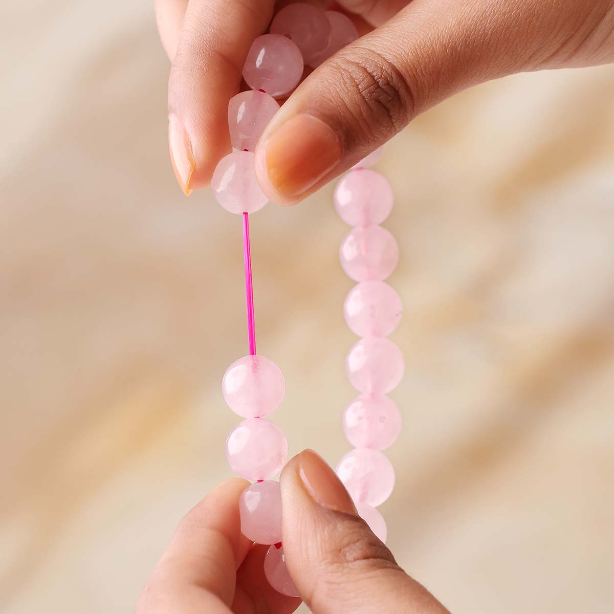 Rose Quartz Beads Bracelet (1)