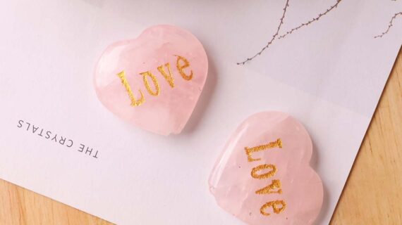 Rose Quartz Heart With Love