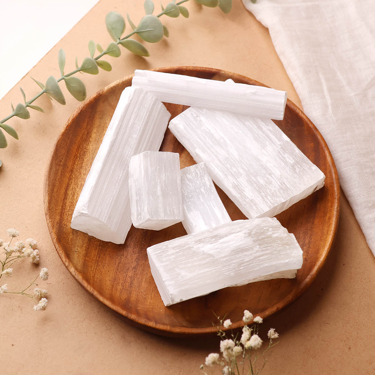 Selenite Raw Stone-shubhanjali Store (2) selenite raw stone