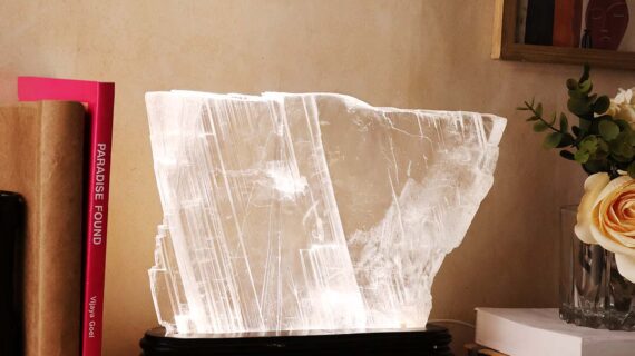 Selenite Slab Lamp