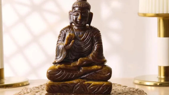 Tiger Eye Buddha 400-450 Gms