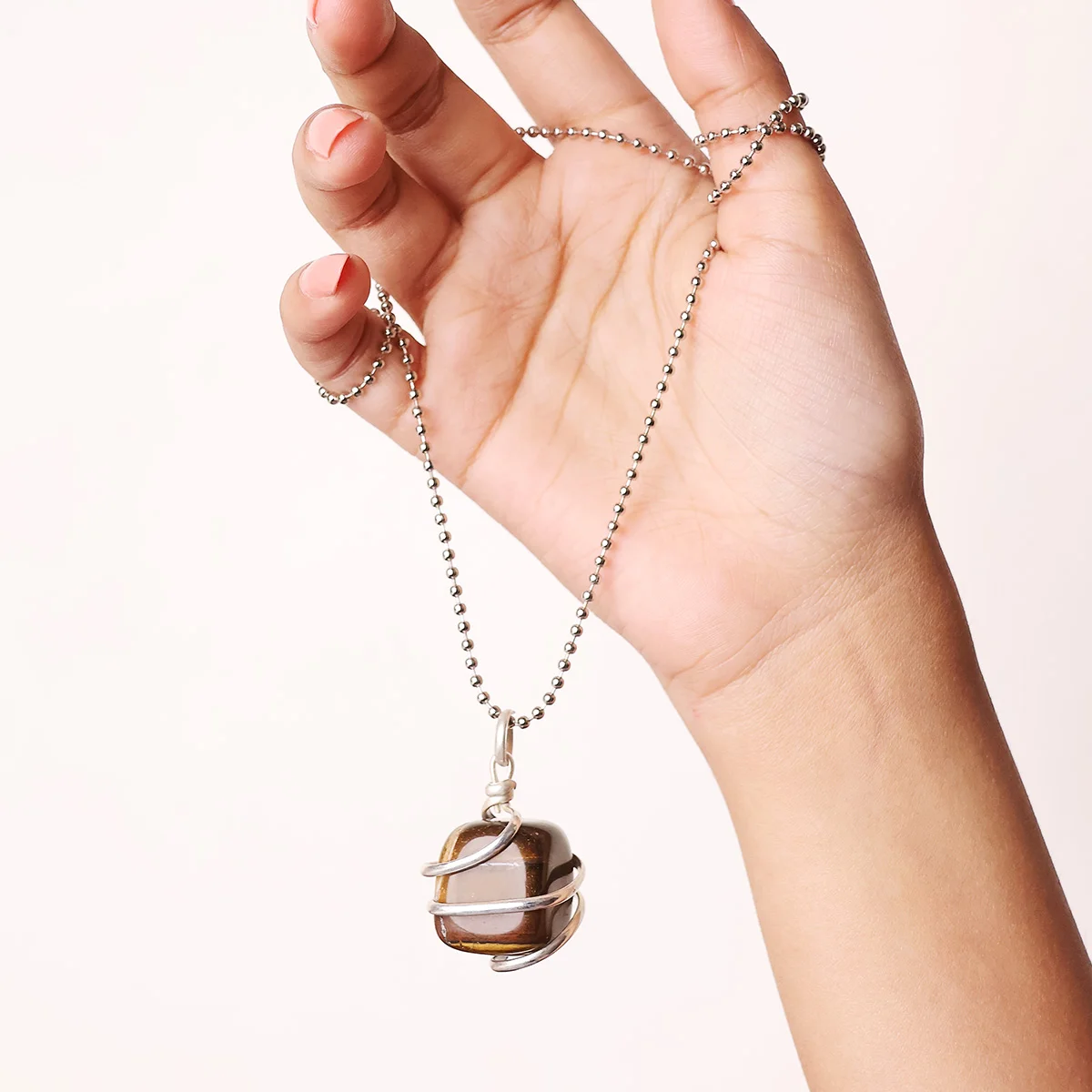 Tiger Eye Tumble Wire Pendant (11)