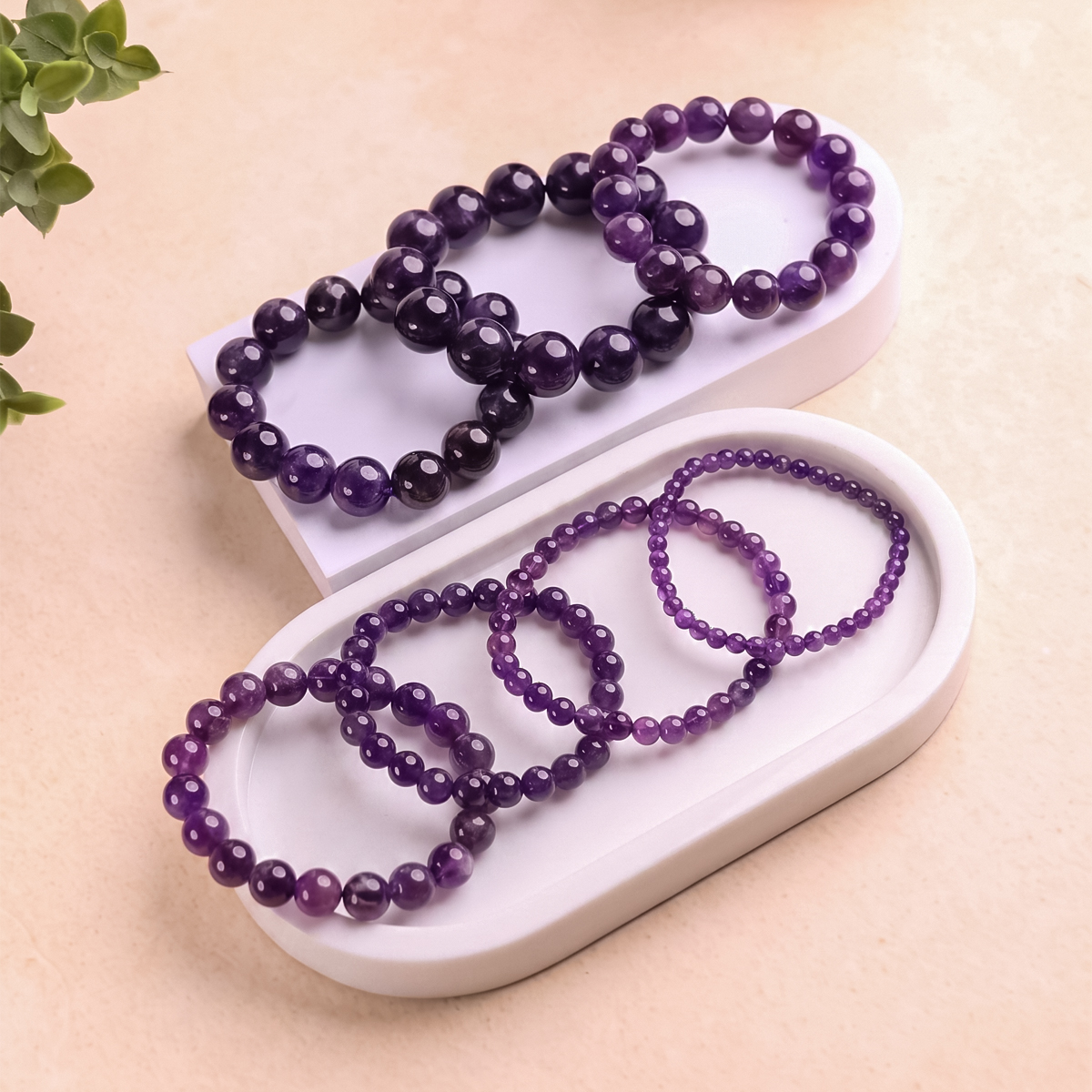 Untitled-6 amethyst round beads bracelet
