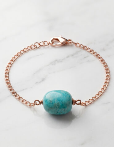 amazonite single tumble bracelet