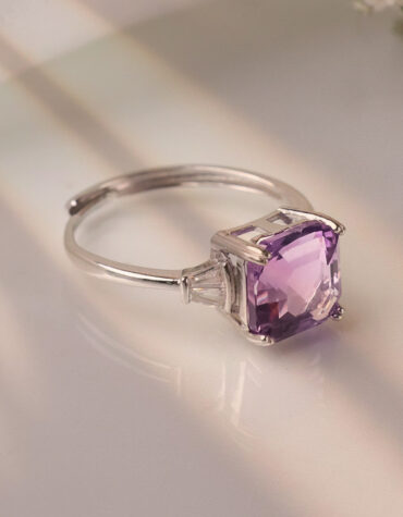 amethyst silver ring