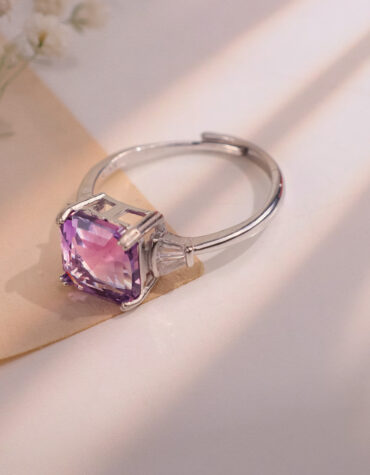 amethyst silver ring