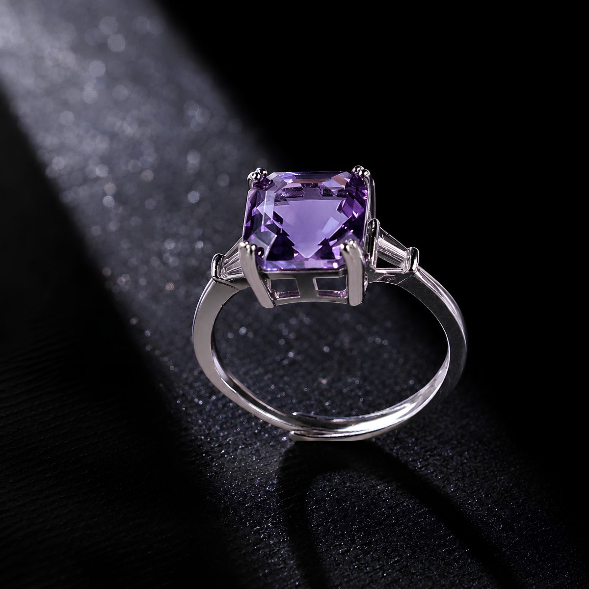 Amethyst Silver Ring-Shubhanjali Store (7) amethyst silver ring