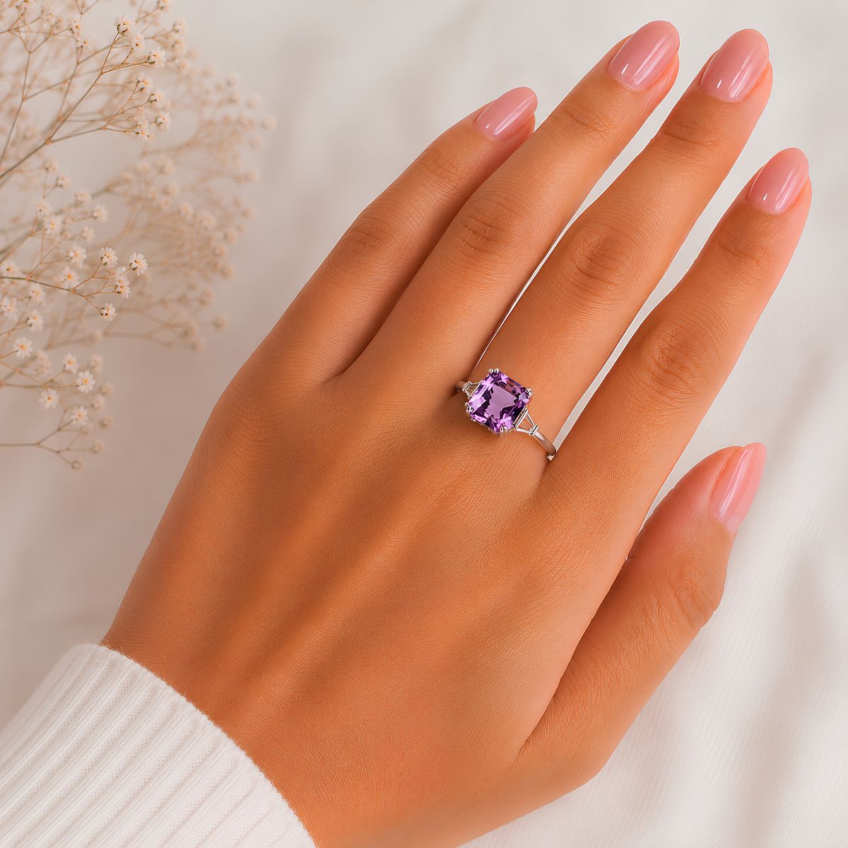 Amethyst Silver Ring amethyst silver ring