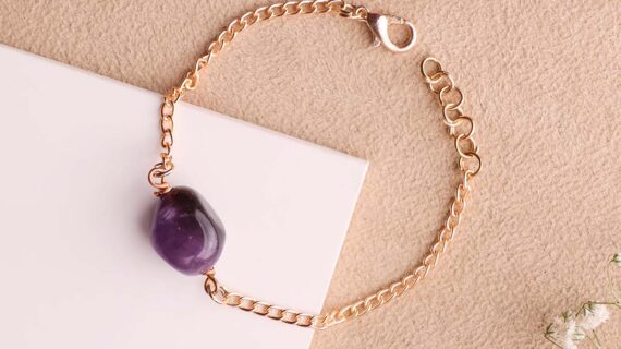 Amethyst Single Tumble Bracelet