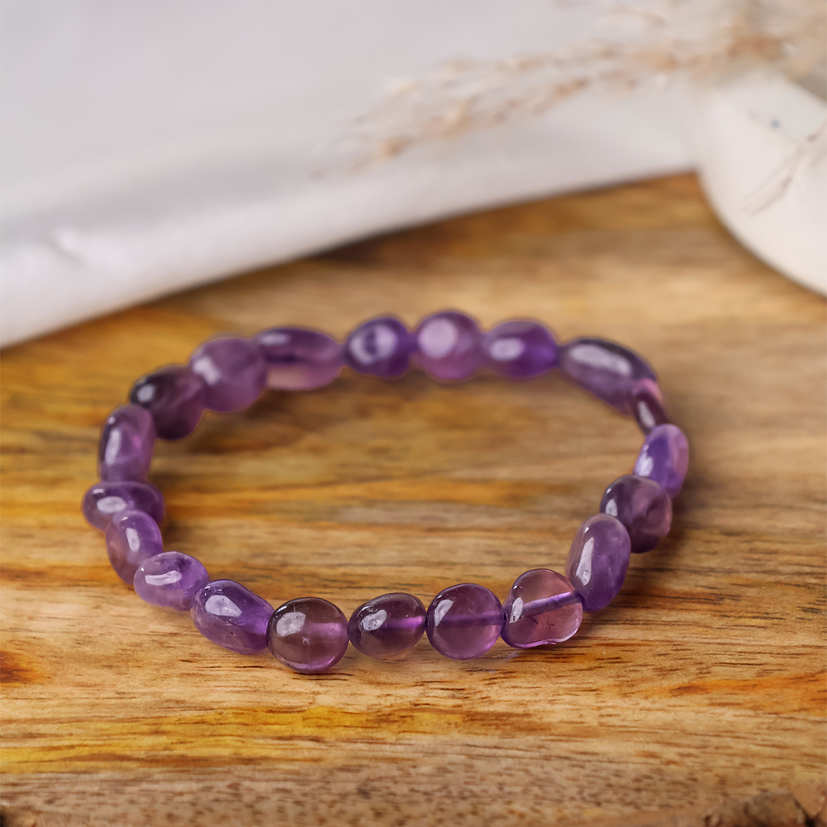 Amethyst Small Tumble Bracelet-Shubhanjali Store (2) amethyst small tumble bracelet