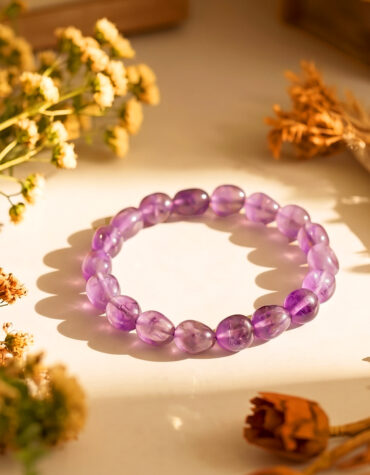 amethyst small tumble bracelet
